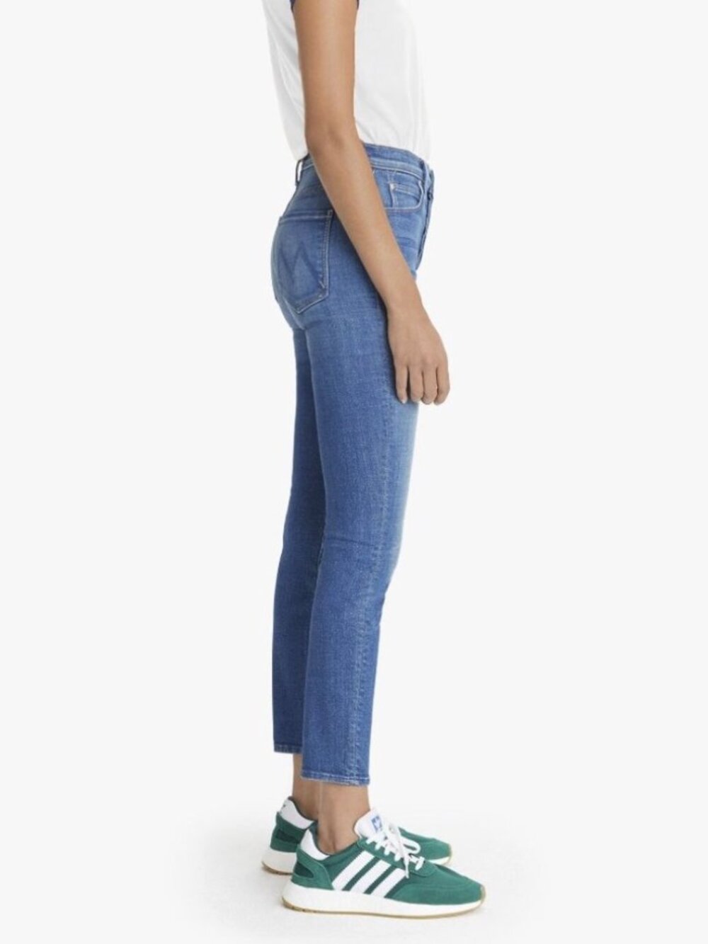 MOTHER The Super Stunner Ankle Jeans Double Vision Heart Pocket Boho HTF Sz 34 - Picture 5 of 13
